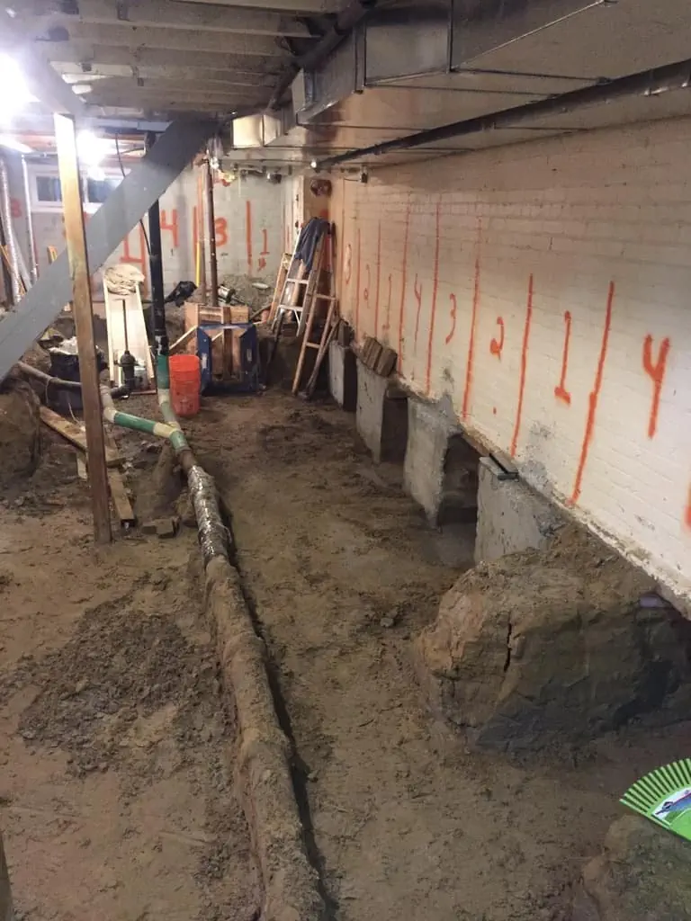 Basement dropping during a home renovation